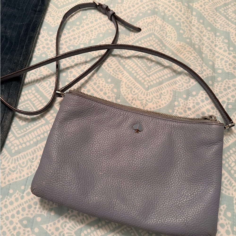 Kate Spade Grey Leather Crossbody Bag